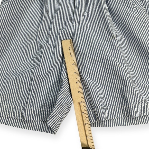 JOS A BANK Men's Blue White Stripe Seersucker Casual Cotton Shorts Size 35 - Picture 5 of 8